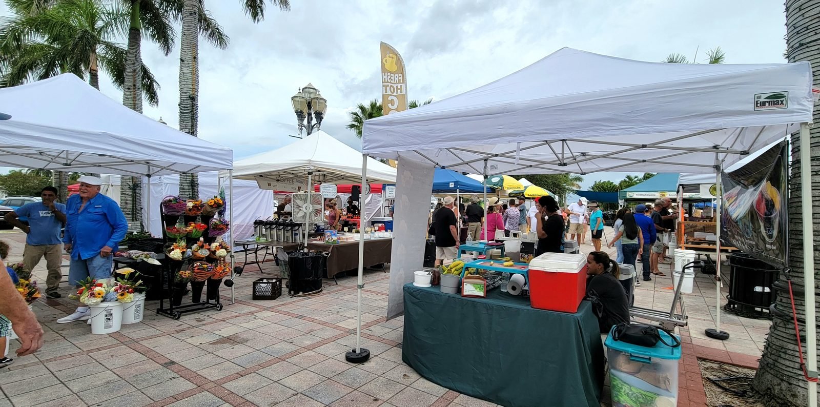 Downtown Fort Pierce farmers market on the waterfront
